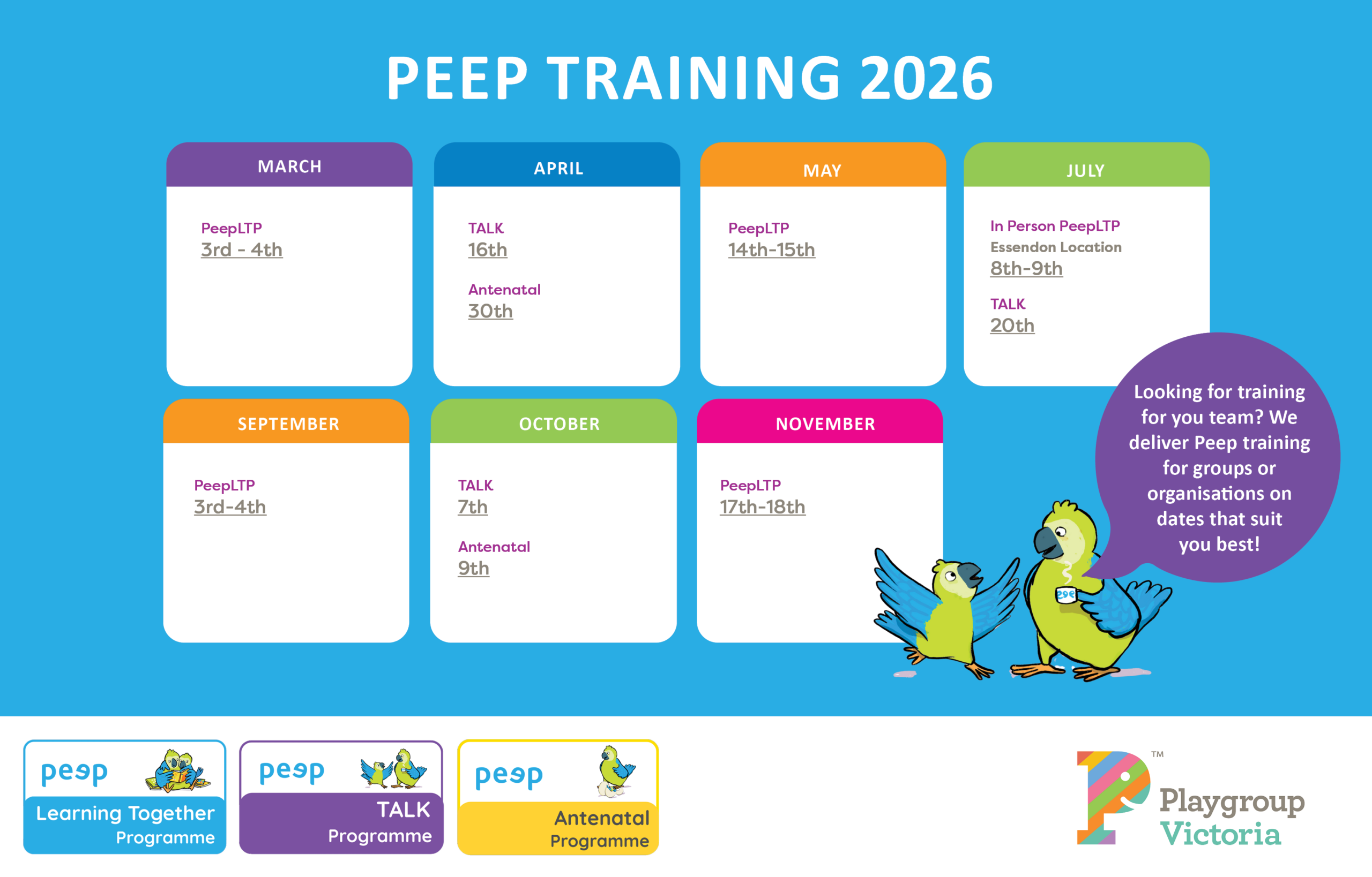 Peep Training Calendar JUNE26 V2